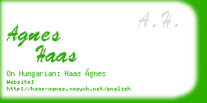 agnes haas business card